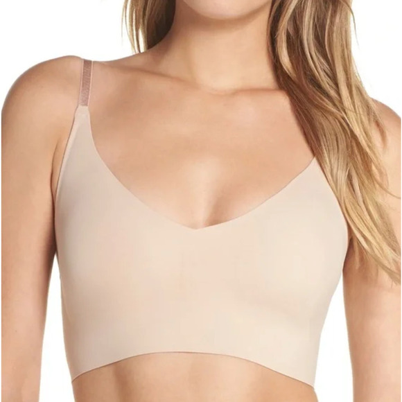 NWT True Convertible Strap Bra Women's Removable Pads Tan Size M - Picture 1 of 6